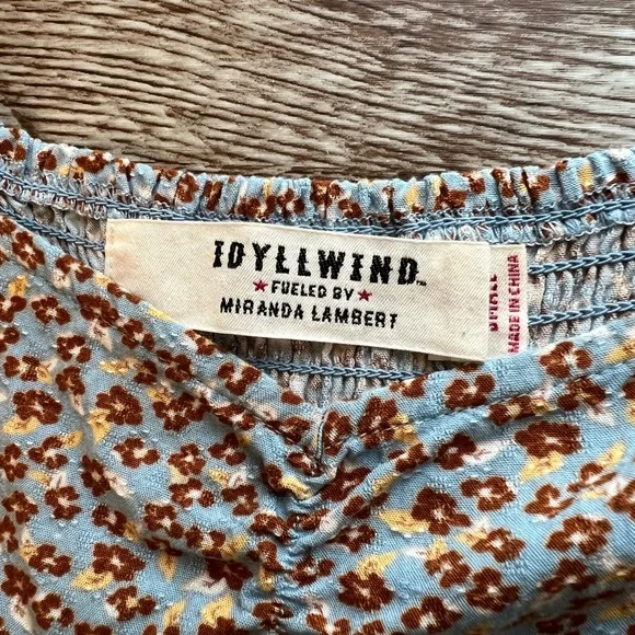 Idyllwind Beth Ditsy Print Puff Sleeve Midi Dress Size S Western Cowgirl Floral - Picture 3 of 11